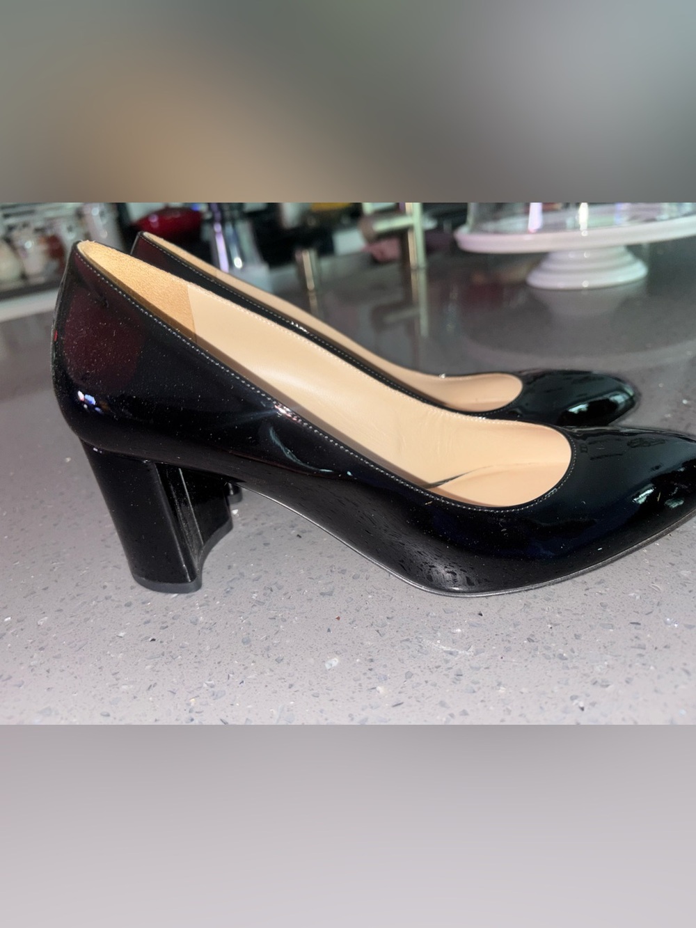 M.Gemi black patent leather pointed-toe pumps, Made in Italy